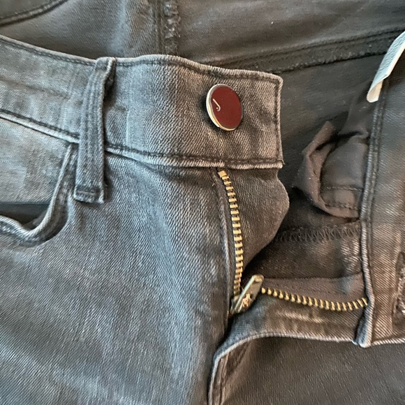J brand skinny leather pieced jeans - Picture 2 of 10